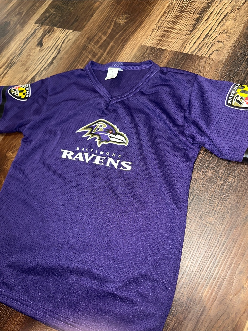 Kid’s Baltimore Ravens Franklin Purple Short-Sleeve Team Jersey Small